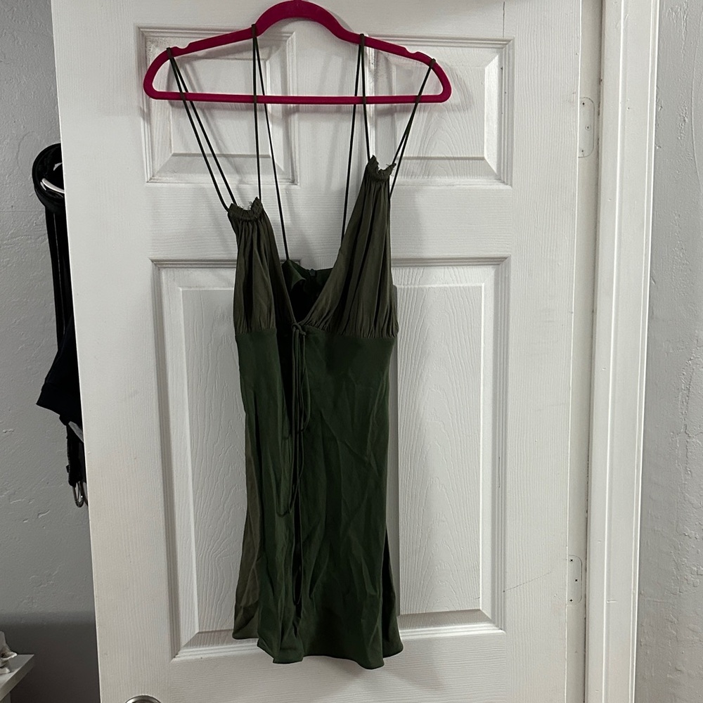 Zara Olive Green Strappy Blouse